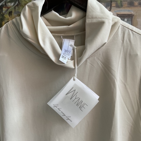 Marla Wynne Matte Jersey Mock Neck Log Tunic - Picture 2 of 5